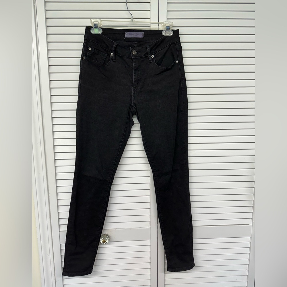 GAP 1969 26 Curvy True Skinny, Black Jeans,  99% Cotton, 1% Spandex